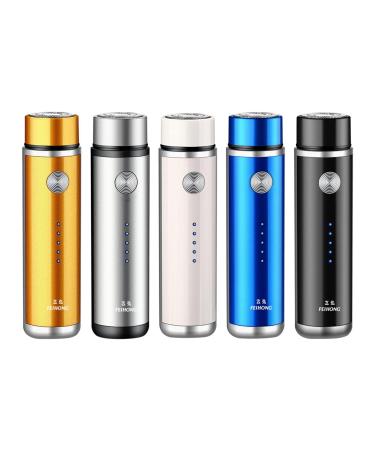 Mini Electric Razor for Men Portable Pocket Mens Electric Shaver Compact Beard Trimmer USB Rechargeable Waterproof Wet and Dry Rotary Shaver for Home Travel (Black)