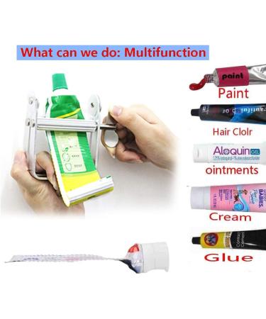 Premium Metal Tube Squeeze Press for Cosmetics & Hairdressing | Includes 2 Silver Toothpaste Dispensers - International Shipping - Buy Online on GoSupps.com