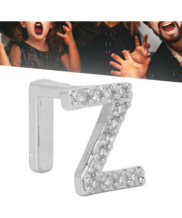 Capital Letter False Tooth Braces Single Hip Hop Fake Teeth Decoration Halloween Tooth Accessories (Silver) Z Silver - Buy Online on GoSupps.com