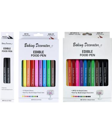 Double Head Edible Pigment Pen Food Coloring Pencil Cake Decorating Tool Cookie Painting Marker Baking Accessories 2 Sticks in a Box - Buy Online on GoSupps.com