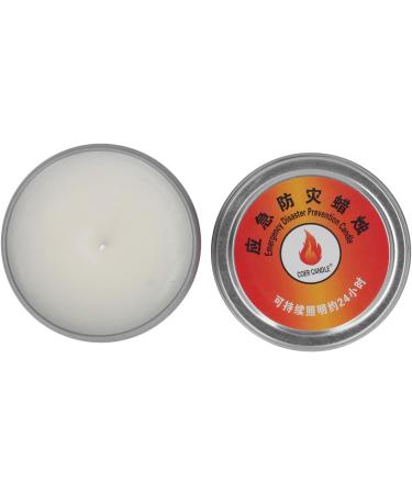 Emergency Candle 24 Hours Waterproof Beeswax Camping Candle with Floral & Honey Scents - Slow Burn Candle for Outdoor Survival, Camping, Hiking - Silver - Buy Online on GoSupps.com