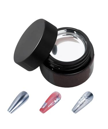 Metal mirror Gel lining metal nail deficiency - nail drawing coating Metallic mirror Polished - silver mirror Nail light with shiny silver mirror - Light to which