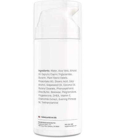 Prostate Support Cream with DHEA and Progesterone - 3.4 Oz Paraben-Free Formula for Men's Health - Buy Online on GoSupps.com