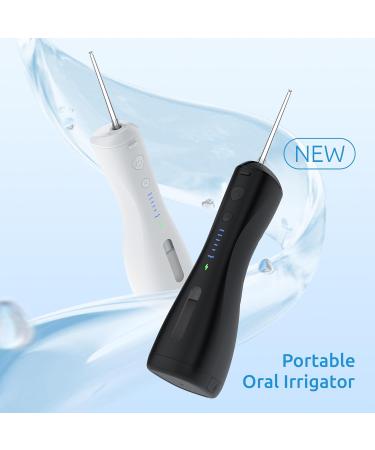 Water Flosser Dental Cordless Portable - 6 Modes, IPX7 Waterproof, Rechargeable - Oral Irrigator for Braces & Gum Care - Black - Buy Online on GoSupps.com