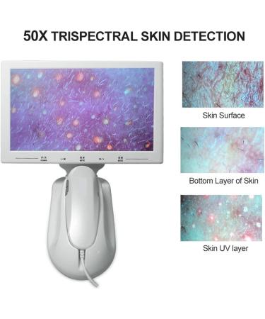 PAKJEL Skin Hair Scalp Detector Hair Follicle Face Skin Oil Moisture Magnifier Detector 11 Inch HD LCD Screen Microscope Tester (Color : 200X and 50 Lens Size : 0) - Buy Online on GoSupps.com