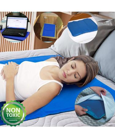 Self-Cooling Gel Pad Mat - XL 60x90cm for Sleep Fever Relief & Pain - Natural Cooling Pillow for Yoga & Relaxation - Buy Online on GoSupps.com