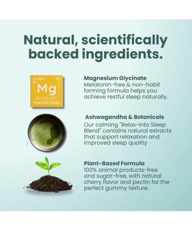 GLOWCO Magnesium Glycinate Sleep Gummies for Kids | Melatonin-Free Natural Fast Sleep Aid Gummies (Pack of 1) 60 Count (Pack of 1) - Buy Online on GoSupps.com