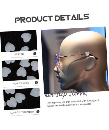 JOJOFUNY 20 Pack Non-Slip Silicone Glasses Sleeves - Durable Love-Shaped Ear Pads Holder for Glasses - Buy Online on GoSupps.com