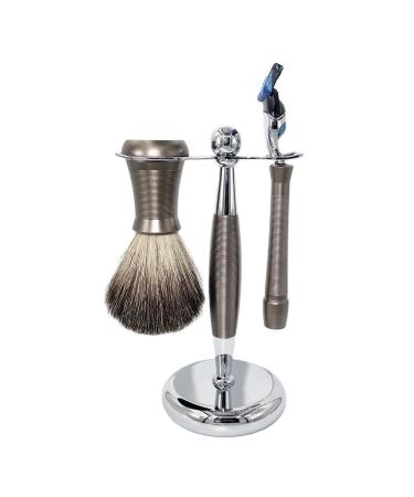 Magyfosia Men's Care Set: 5-Layer Fusion Razor Red Casting Handle Hair Brush & Shaving Bowl - Luxurious Birthday Gift for Men - Buy Online on GoSupps.com