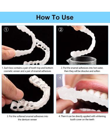 Fluktrix Veneers for Upper & Lower Teeth - 2 Pairs of Formable Braces | Perfect Smile Artificial Teeth & Dentures for Imperfect Teeth - Buy Online on GoSupps.com