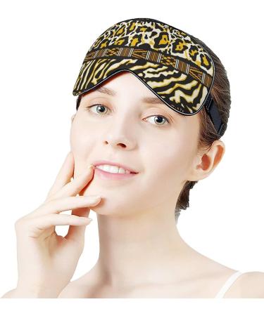 African Tribal Animal Skins Pattern Sleep Mask | Adjustable Eye Shades for Women | Comfortable & Stylish Sleeping Cover - Buy Online on GoSupps.com