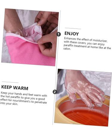 Beatifufu 1 Set Hand and Foot Care Set Hand Care Accessory Exfoliating Scrub Gloves Paraffin Bath Hand and Foot Liner Dry Skin Quick Spa Foot Moisturizing Socks Warm Socks 17.5x6cm Pink - Buy Online on GoSupps.com