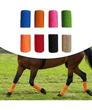 Self Adhesive Bandage Wrap 4" x 5 Yards - Breathable Cohesive Bandage for Horses & Athletes | First Aid Wrap in Random Colors - Ideal for Outdoor Use - Buy Online on GoSupps.com