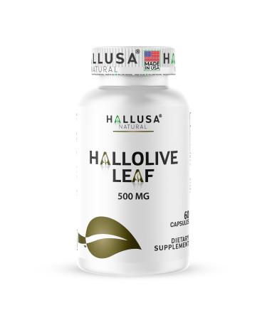 Hallusa Natural Olive Leaf Extract 1000mg per Serving 60 Capsules | Heart Health and Immune Support Supplement | 6% Oleuropein | Fatigue Antioxidant & Digestive Support Non GMO Gluten Free