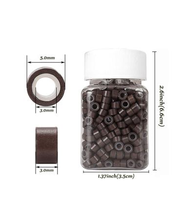 Faletony 4 in 1 Salon Microring Set - 500 Light Brown Microrings & Tools for Hair Extensions Accessories - Buy Online on GoSupps.com