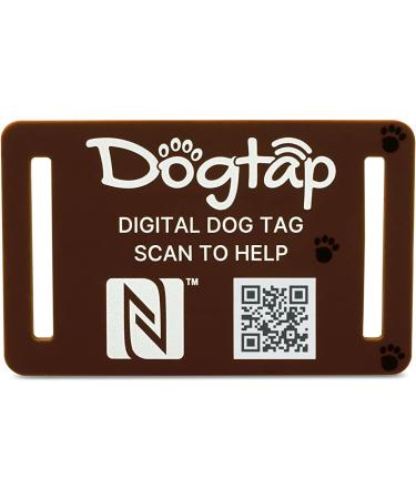 Buy DOGTAP Light Small - Intelligent NFC Dog Tag | 50x30mm Brown - International Shipping Available - Buy Online on GoSupps.com