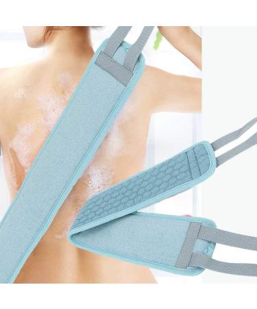 Double-Sided Exfoliating Loofah Back Scrubber for Men and Women - Delay Skin Aging, Wash Back Cushion - Buy Online on GoSupps.com