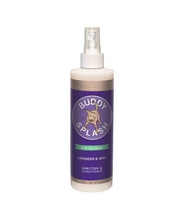 Buddy Splash Dog Deodorizer & Dog Conditioner, Easy Spray-On Formula for Grooming Lavender & Mint 16 Fl Oz