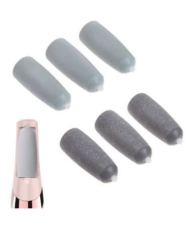 P4L 6 Pcs Pedicures Replacement Heads for Flawless Pedi Electric Tool Foot File,Pedi Replacement Roller Head fit Finishing Touch Flawless Pedi as seen on TV (3 Coarse & 3 Fine), Grey, 6 Pack 6 Pack/P4L