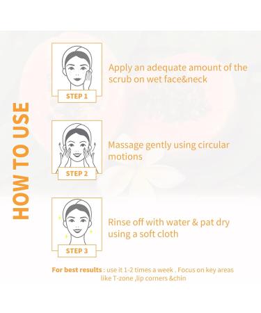 Exfoliant Profond Blanchissant La Papaye Skinetic Facial Peels Cream Gel Exfoliant La Papaye Deep Exfoliating Face Wash Natural Papaya Whitening Face Scrub for Improves Pore Dark Spot (2 Pcs) - Buy Online on GoSupps.com