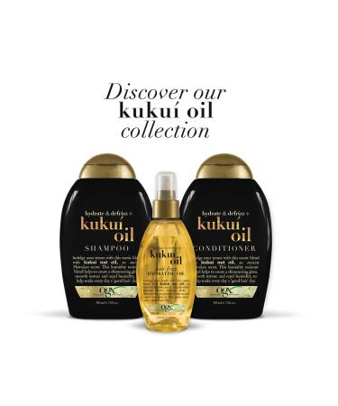OGX Hydrate + Defrizz Kukui Oil Shampoo - 13 Ounce | Nourishing & Smooth Hair | International Shipping Available - Buy Online on GoSupps.com