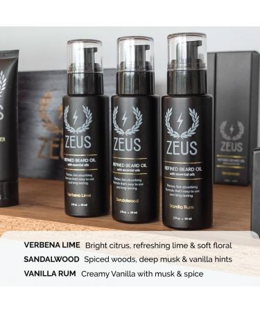 Zeus Refined Beard Oil - 2oz Sandalwood | Concentrated Moisturizers & Conditioners for Beard & Skin - International Shipping Available - Buy Online on GoSupps.com