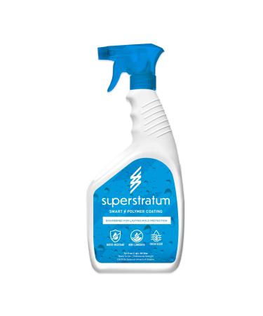 Superstratum Smart Polymer Coating  Long-lasting resistance from mold and mildew | 32oz | 10 weeks in shower | 2 years on siding | wood, stone, fabric, carpet, concrete, stucco