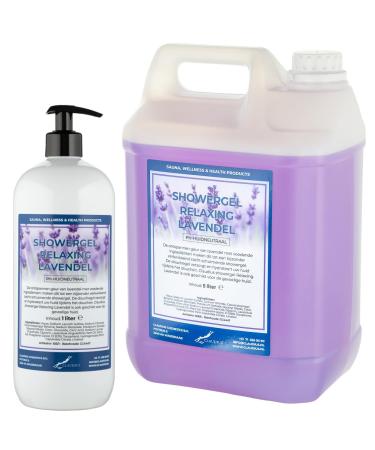 Claudius Showergel Relaxing Lavender 5 liters + 1 liter with pump white
