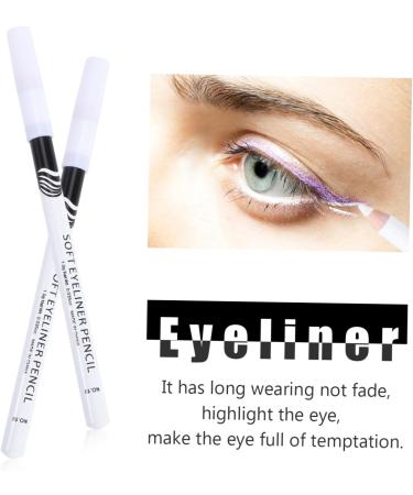 Mikinona 12pcs Eyeliner Pencil White Eyeliner Pen Liquid Eyeliner Brow Pen Water Proof Makeup Set Wooden Pole - Buy Online on GoSupps.com