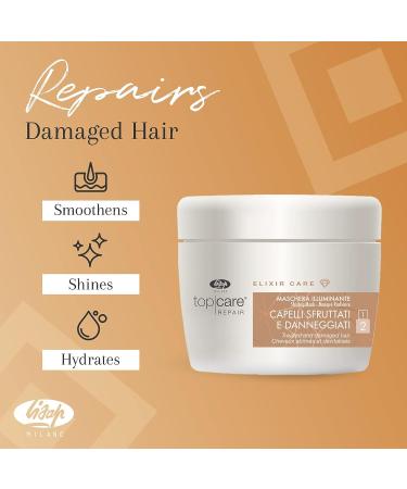 Lisap Top Care Repair Elixir | Hydrating Hair Mask with Argan Oil & Ceramide A2 - 8.45 fl oz - Buy Online on GoSupps.com