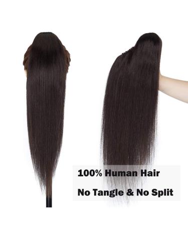 Real Hair Ponytail Extension - 100% Remy Clip-In Braid Natural Black #1B | 16 (40cm) Sego Hair Extensions for Effortless Style - Buy Online on GoSupps.com