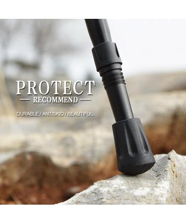 Hiking Poles Tips - Walking Stick Tips Rubber - Non-Slip and Shock Absorption Rubber Walking Stick Tips Black 11mm Diameter 30pcs - Buy Online on GoSupps.com
