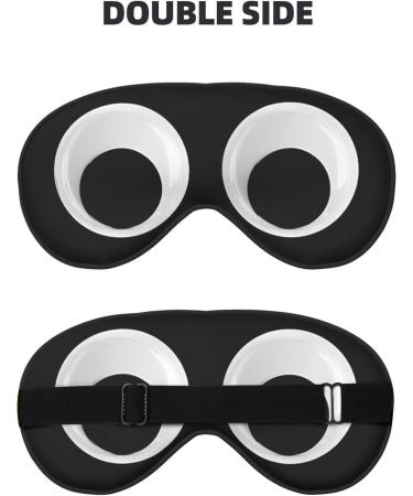 Adjustable Cute Cartoon Eyes Sleep Mask - Ultimate Light Blocking Eye Mask for Travel Yoga Naps & Shift Work - Buy Online on GoSupps.com