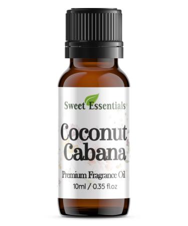 Coconut Cabana 10ml (0.35fl oz) Premium Fragrance Oil Aromatherapy Diffuser Crafts Soap Home Scents Bath & Body DIY Parfum and Much More. Versatile & Long-Lasting by Sweet Essentials