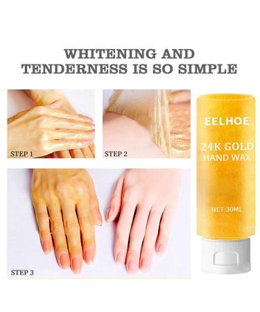 30ml 24K Gold Hand Mask - Moisturizing & Brightening Peel Off Cream for Dry Hands | Anti-Aging Handwax Serum - Buy Online on GoSupps.com