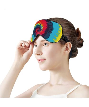 Adjustable Tie Dye Sleep Mask for Women | Comfortable Eye Shades Cover with Elastic Strap for Better Sleep - Buy Online on GoSupps.com