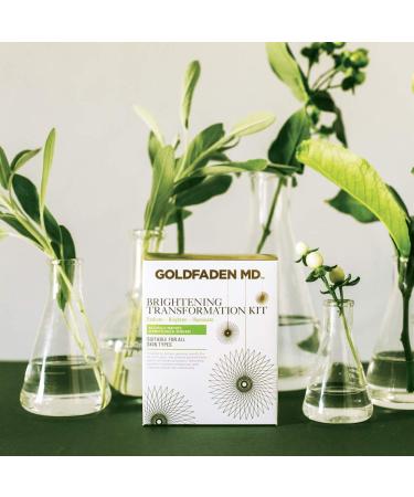GOLDFADEN MD Brightening Transformation Kit - Advanced 3Pc Skin Care Set with Microdermabrasion Exfoliator Cleanser & Eye Cream for Radiant Skin - Buy Online on GoSupps.com