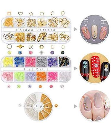 Colorful Nail Rhinestones Set Professional Nail Kit Rivets Studs Jewels Accessories for Nail Clothing Hat Bag Eye Makeup (Include 6 Boxes Nail Art Rhinestones 1 Box Nail Foil Chip) - Buy Online on GoSupps.com