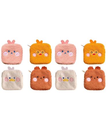 LALAFINA 8 Pcs Sanitary Napkin Storage Bag Multi- Function Storage Bag Small Diaper Bag Organic Sanitary Pads for Women Pouches Pad Holder Non-Woven Fabric Girl Cartoon Bag Holder Assorted Colorx2pcs 1 Count (Pack of 1)