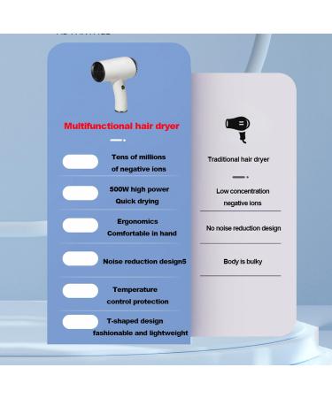 Wireless Hair Dryer Small Rechargeable Hair Dryer with Low Heat and Light Noise Low Noise Quick Drying Portable Travel Hair Dryer Pink - Buy Online on GoSupps.com