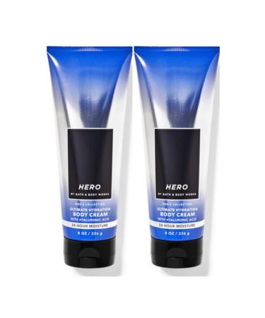 Bath and Body Works Hero Men's Collection Ultimate Hydration Ultra Shea Body Cream 8 Oz 2 Pack (Hero)