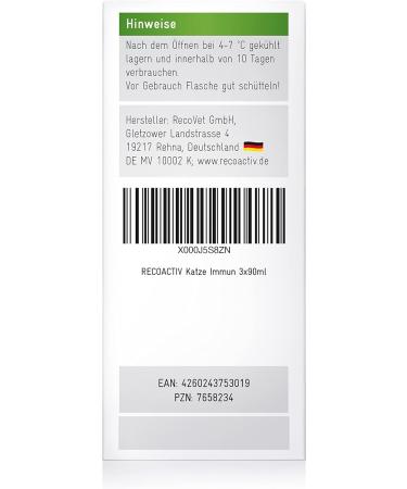 Recoactiv Immune Tonic for Cats - Appetite Stimulating Supplement | 3 x 90ml | Supports Weight Gain & Convalescence - Buy Online on GoSupps.com