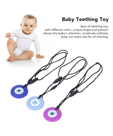 3PCs Children's Tooth Toys - Blue Sky Blue & Purple Silicone Teething Toys for Toddlers - Perfect for Home & Travel - Buy Online on GoSupps.com