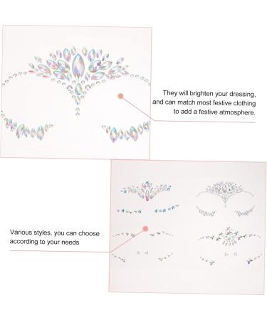 4 Sheets Face Stickers Rhinestones Makeup Stickers Nail Stickers for Nail Art Diamond Facial Sticker Nail Art Stickers Face Gems Facial Decors Stickers Face Jewels Eye Gems Acrylic Mikinona - Buy Online on GoSupps.com