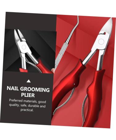 IWOWHERO 1pc Nail Clippers Nail Grooming Plier Nail Tool Angled Nail Clipper Nail Trimmer Nail Pliers Dead Skin Jewelry Kit Jewlery Kit Toe Red Nail File Stainless Steel Manicure - Buy Online on GoSupps.com