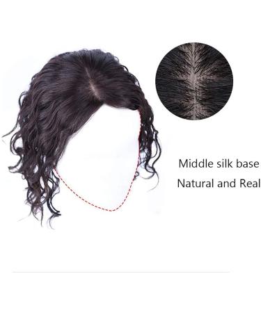 Curly Real Hair Crown Topper | Clip-In Wiglet for Women | 5x5.5 | Natural Black Hair Part | Perfect for Thin Hair - Buy Online on GoSupps.com