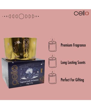 Celestial Rose Quartz Crystal Scented Candle - Astrology Gift for Women and Men - Buy Online on GoSupps.com