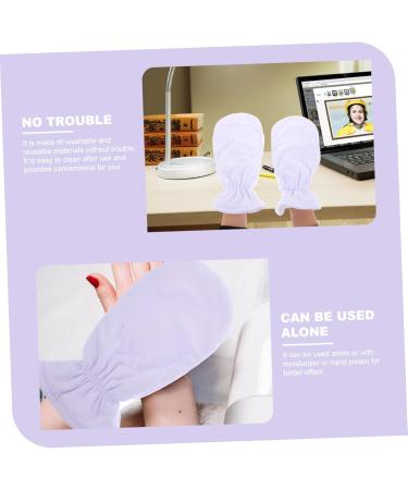 minkissy 1 Pair Hand Mask Care Wax Mittens Paraffin Wax Socks Hand Care Gloves Wax Bath Gloves Spa Wax Gloves Paraffin Baths Gloves Wax Bath Socks Protective Wax Flannel Major White - Buy Online on GoSupps.com
