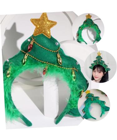 SAFIGLE Girl Hair Accessories Glitter Xmas Tree Headband Party Headband Xmas Tree Headband with Bell Christmas Tree Light up Headband Christmas Tree Hair Bands Glitter Headband Fabric - Buy Online on GoSupps.com