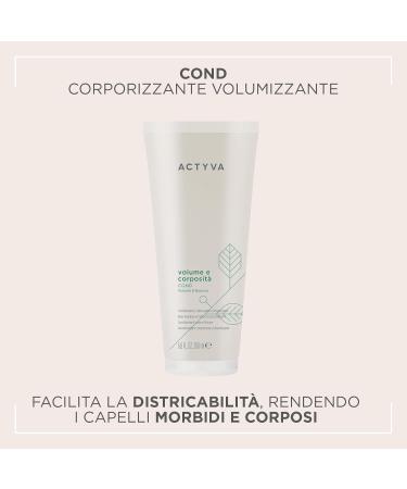  Kemon Actyva - Volume and Body Conditioner Volumizing balm for fine hair with flax seeds silicone-free - 200 ml - Buy Online on GoSupps.com